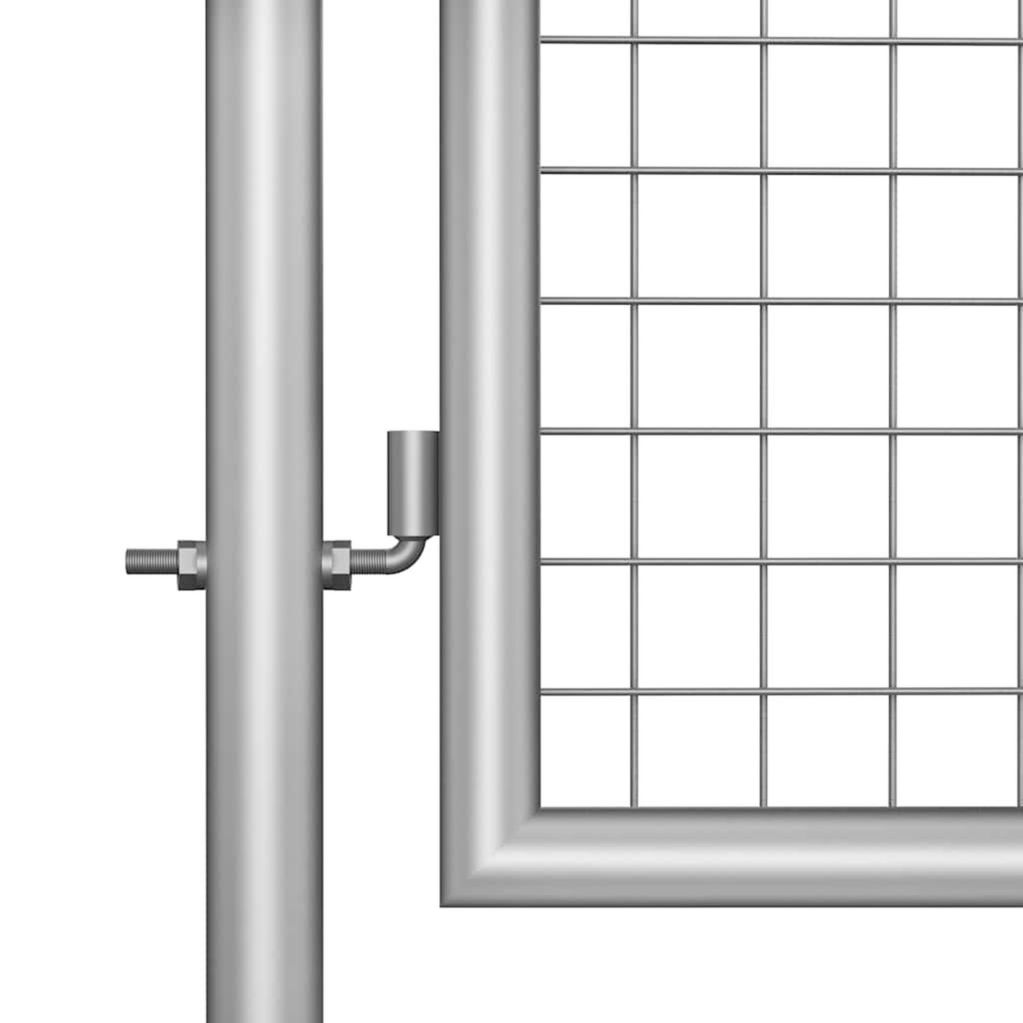 Voir la diapositive 3 : VIDAXL Portail de jardin en acier galvanise 300 x 100 cm argente
