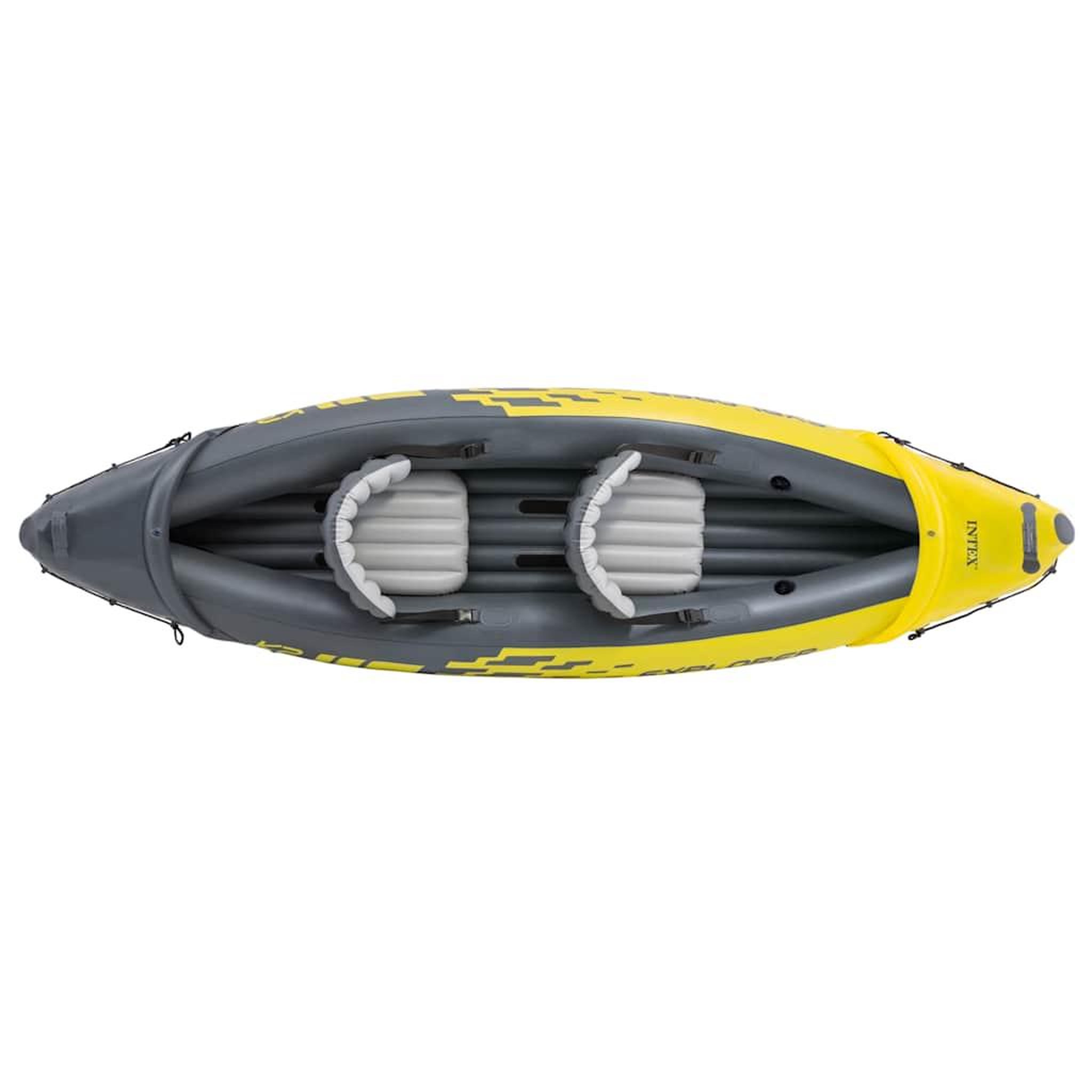 Voir la diapositive 4 : INTEX Canoë 2 places  explorer k2  312cm jaune & bleu