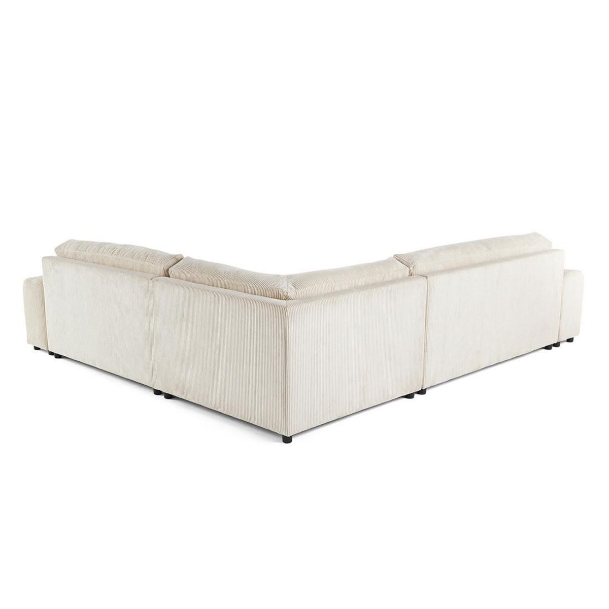 LISA DESIGN Garance - canapé modulable d'angle droit - 5 places - en velours côtelé