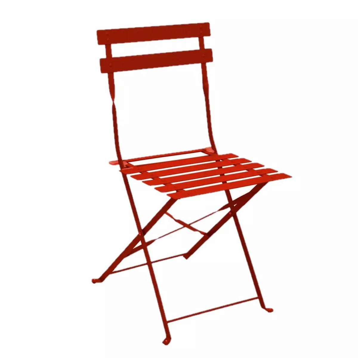TOILINUX Chaise de jardin pliable en métal Palma - Orange
