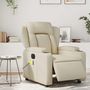 Voir la diapositive 1 : VIDAXL Fauteuil de massage inclinable electrique creme similicuir