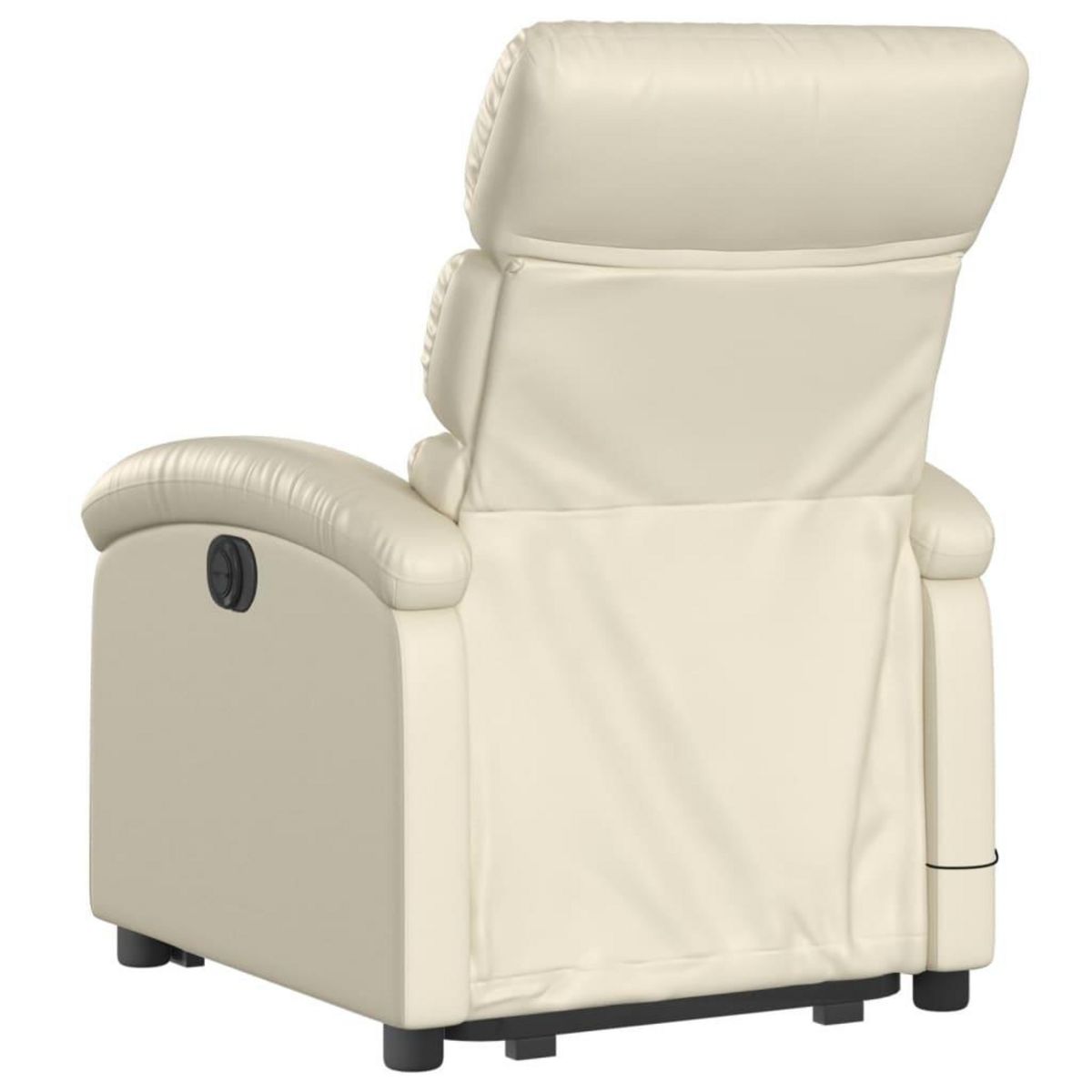 VIDAXL Fauteuil inclinable de massage electrique creme similicuir