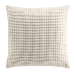 Paris Prix Coussin Déco en Velours Relief  Swing  45x45cm Naturel