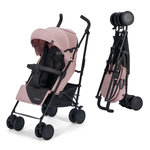 KINDERKRAFT Poussette canne compacte dossier repose reglable. Coloris disponibles : Rose, Gris