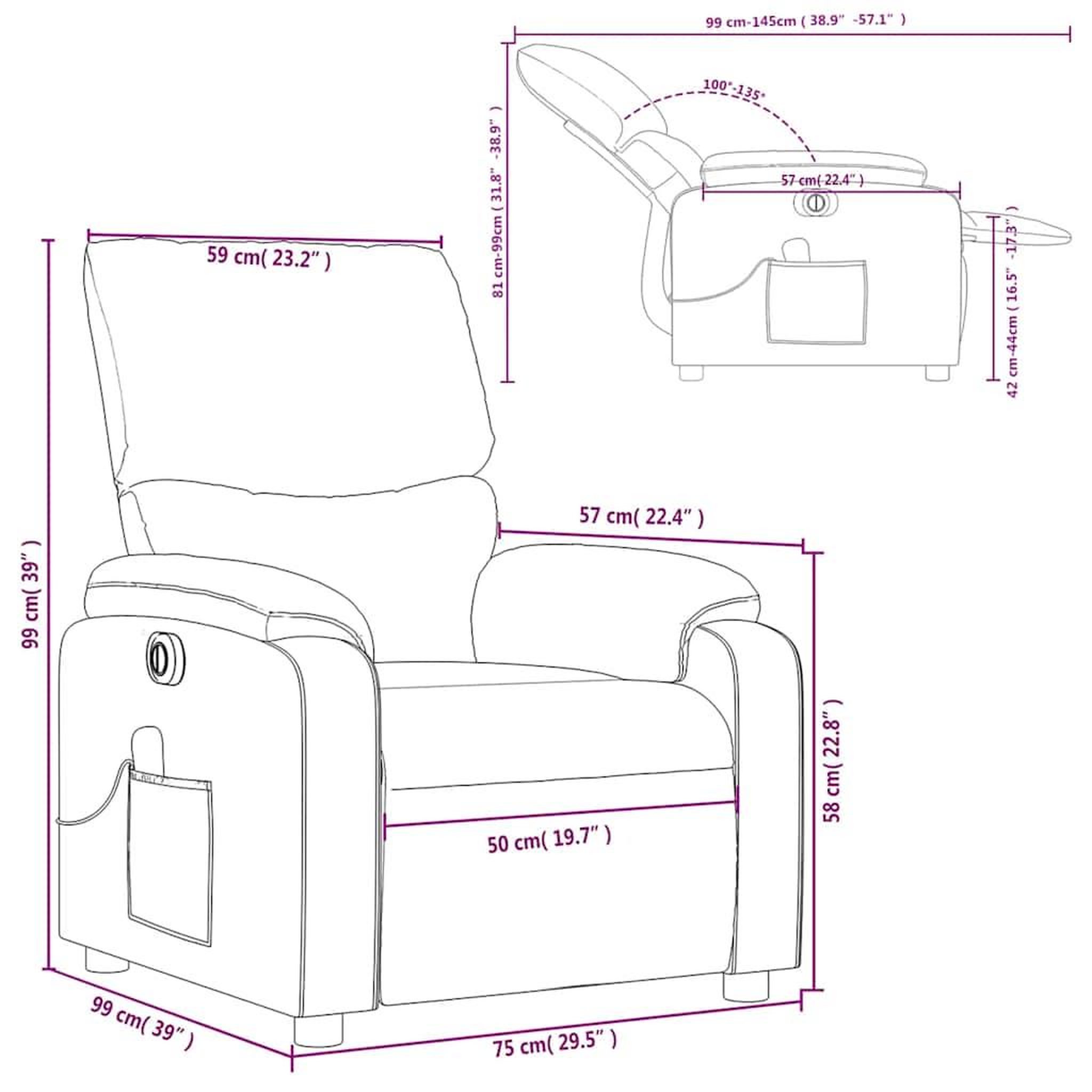 Voir la diapositive 6 : VIDAXL Fauteuil de massage inclinable electrique marron similicuir