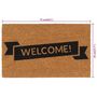 Voir la diapositive 6 : VIDAXL Tapis de porte naturel 45x75 cm fibre de coco touffete