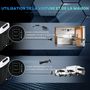 Voir la diapositive 5 : HOMCOM Glacière électrique portable 40L pour voiture - congélateur réfrigérateur 2 zones - LED - noir blanc