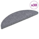 VIDAXL Tapis d'escalier auto-adhesifs 30 pcs gris clair 56x17x3 cm