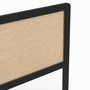 Voir la diapositive 5 : ID MARKET Tête de lit sur pied EDHEN 160 cm cannage et bois noir
