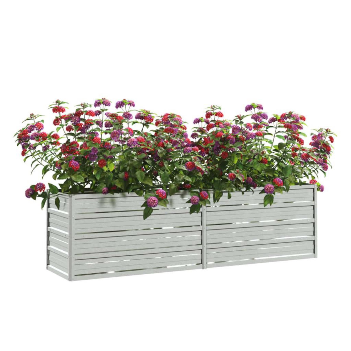 VIDAXL Lit sureleve de jardin 160x40x45 cm Acier galvanise Argente