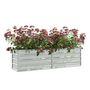 Voir la diapositive 3 : VIDAXL Lit sureleve de jardin 160x40x45 cm Acier galvanise Argente