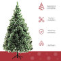 Voir la diapositive 4 : HOMCOM Sapin de Noël artificiel aspect enneigé Ø 100 x 210H cm 968 branches épines imitation Nordmann grand réalisme