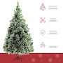 Voir la diapositive 4 : HOMCOM Sapin de Noël artificiel aspect enneigé Ø 100 x 210H cm 968 branches épines imitation Nordmann grand réalisme