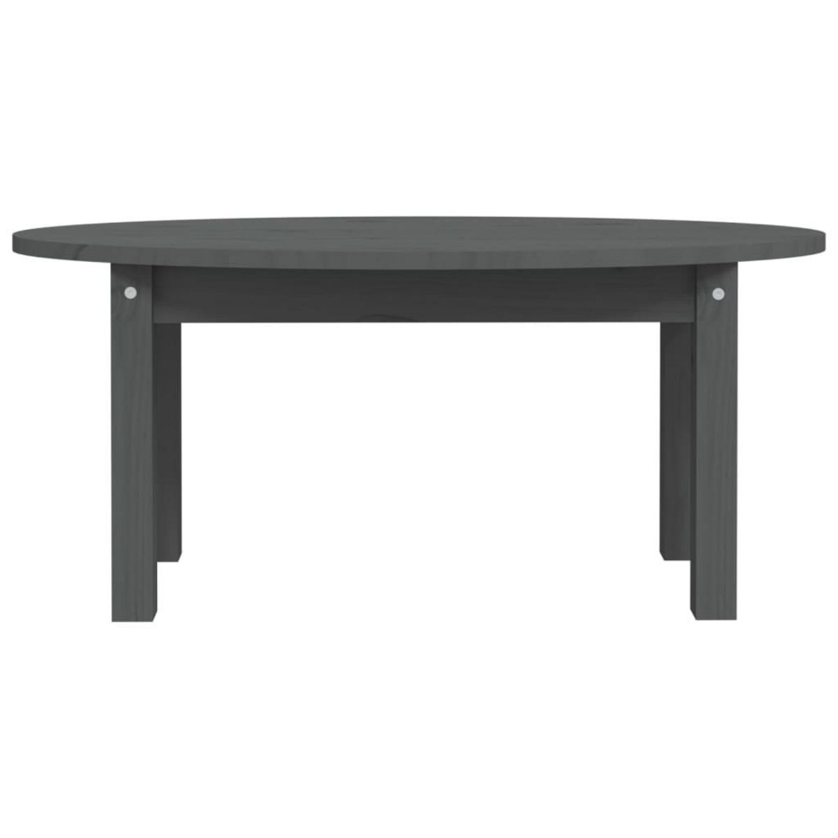 VIDAXL Table basse Gris 80x40x35 cm Bois massif de pin