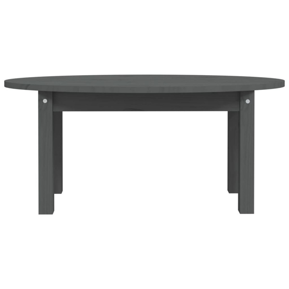 VIDAXL Table basse Gris 80x40x35 cm Bois massif de pin