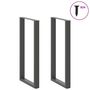Voir la diapositive 3 : VIDAXL Pieds de table basse forme de U 2 pcs anthracite 60x(110-111)cm