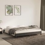 VIDAXL Cadre de lit sans matelas gris fonce 160x200 cm velours