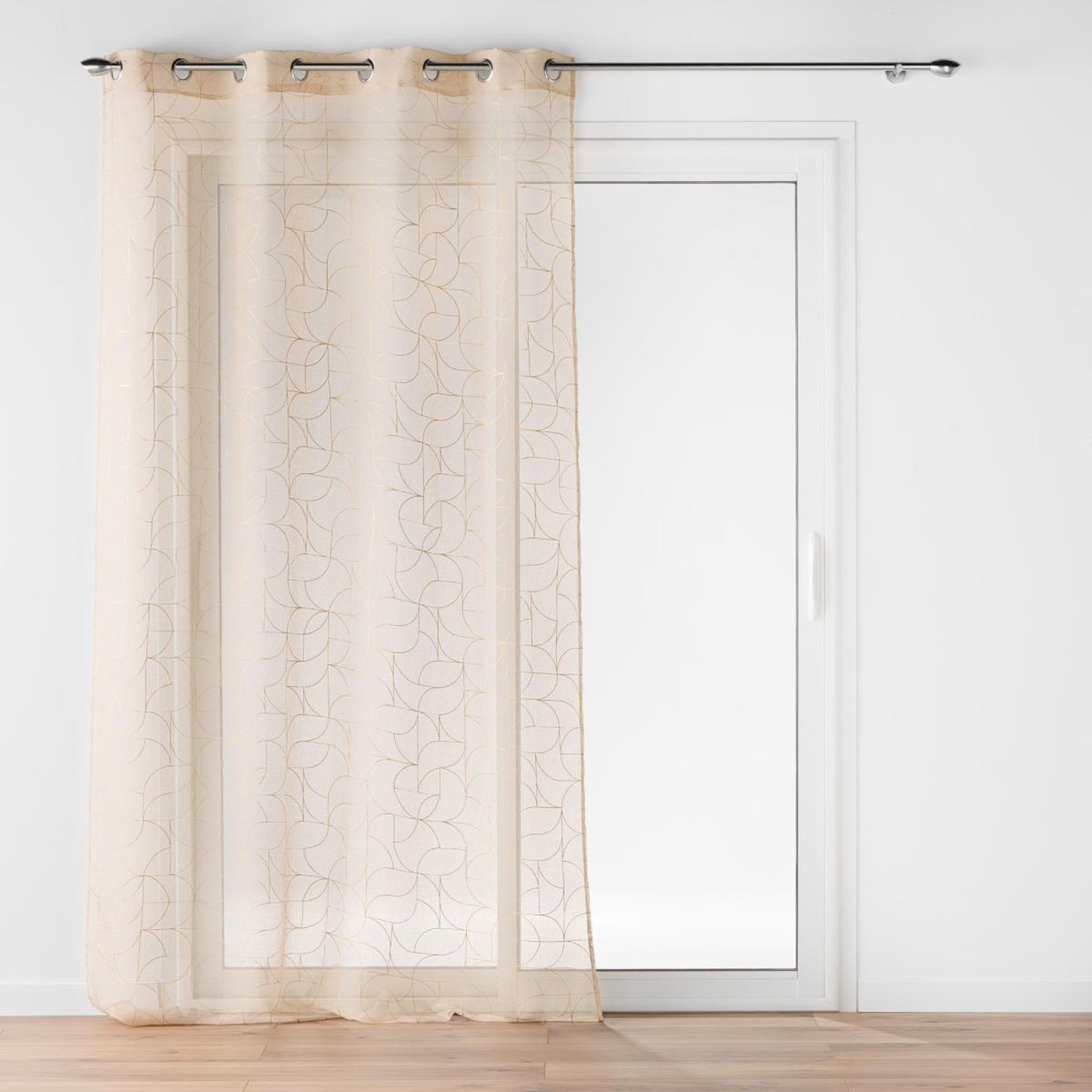 Douceur d'Intérieur Rideau voilage à œillets  louxor  140x280cm beige