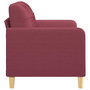 Voir la diapositive 4 : VIDAXL Canape a 2 places Rouge bordeaux 120 cm Tissu