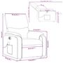 Voir la diapositive 6 : VIDAXL Fauteuil inclinable de massage electrique Marron fonce Tissu