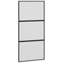 Voir la diapositive 2 : VIDAXL Porte coulissante noir 102,5x205 cm verre trempe aluminium