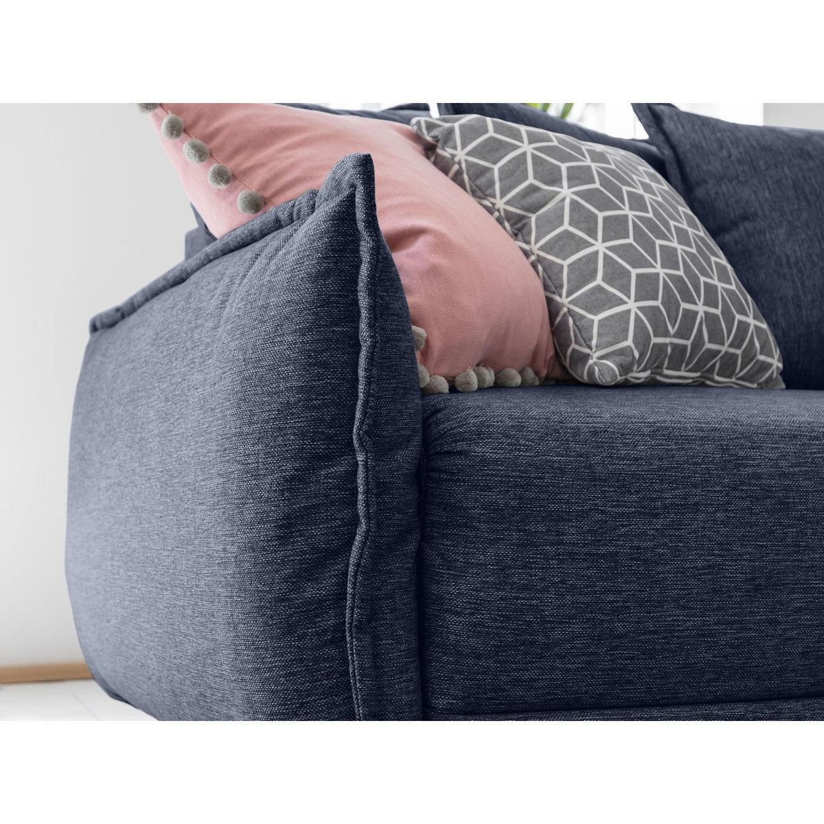 BEST MOBILIER Lena - canapé d'angle convertible - avec coffre - style scandinave - 5 places - gauche