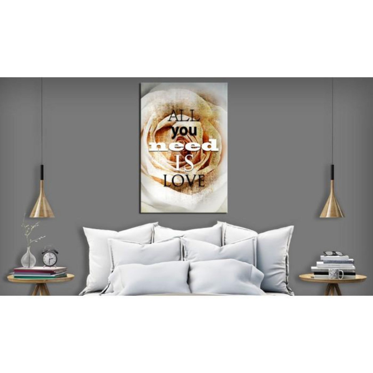 Paris Prix Tableau Imprimé  Rose de l'amour  80x120cm