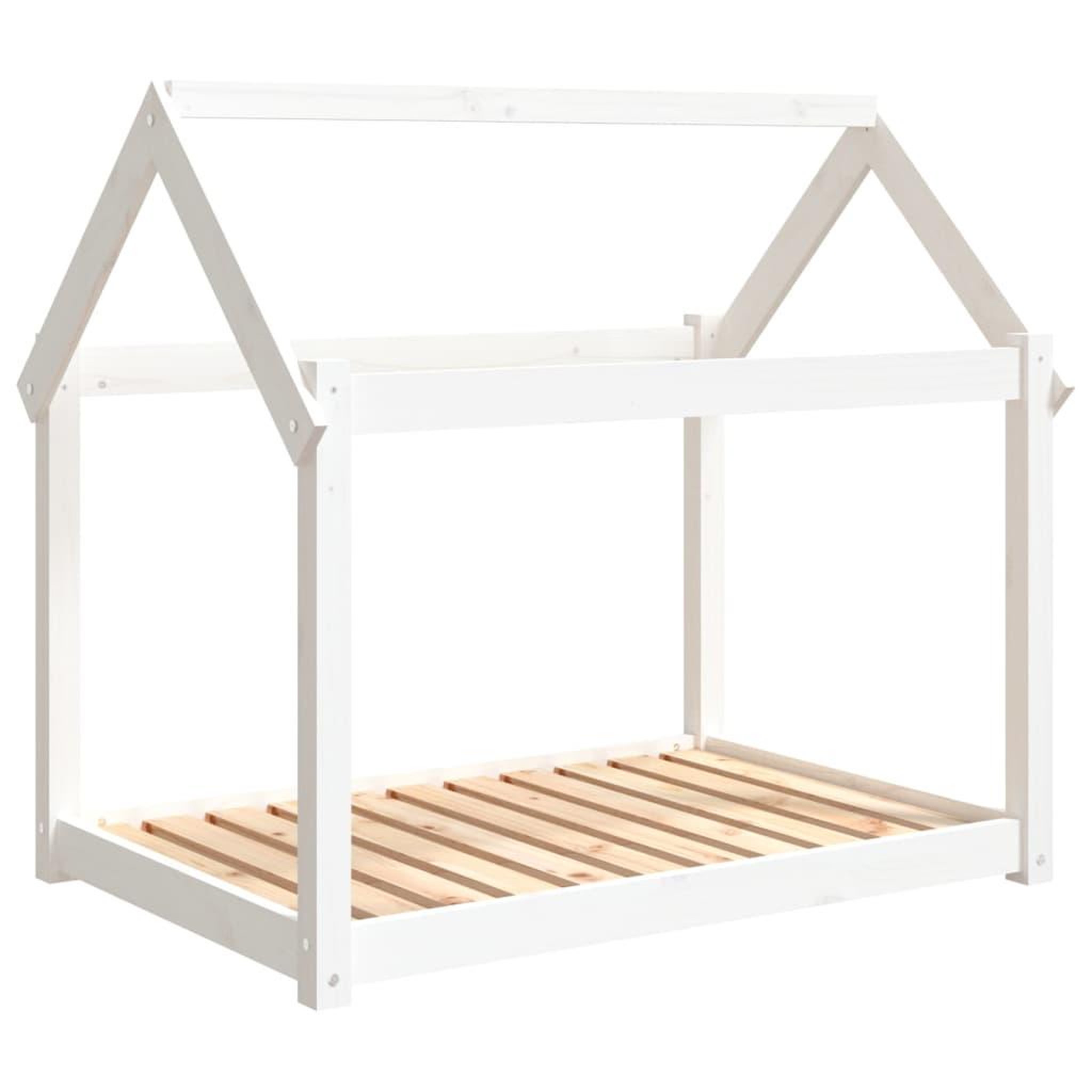 Voir la diapositive 2 : VIDAXL Lit pour chien Blanc 101x70x90 cm Bois de pin solide