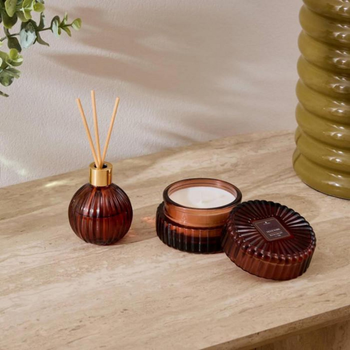 ATMOSPHERA Coffret Senteur 2 Pièces  Albie  8cm Figue Noire