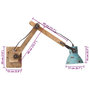 Voir la diapositive 6 : VIDAXL Lampe murale 25 W bleu delave 96x15x20 cm E27