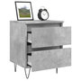 Voir la diapositive 4 : VIDAXL Table de chevet gris beton 40x35x50 cm bois d'ingenierie