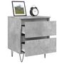 Voir la diapositive 4 : VIDAXL Table de chevet gris beton 40x35x50 cm bois d'ingenierie