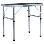 VIDAXL Table pliable de camping Gris Aluminium 60x45 cm