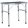 Voir la diapositive 1 : VIDAXL Table pliable de camping Gris Aluminium 60x45 cm