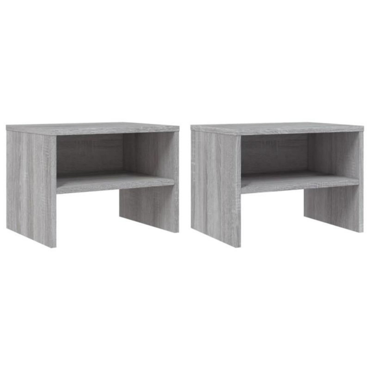 VIDAXL Tables de chevet 2 pcs Sonoma gris 40x30x30cm Bois d ingénierie