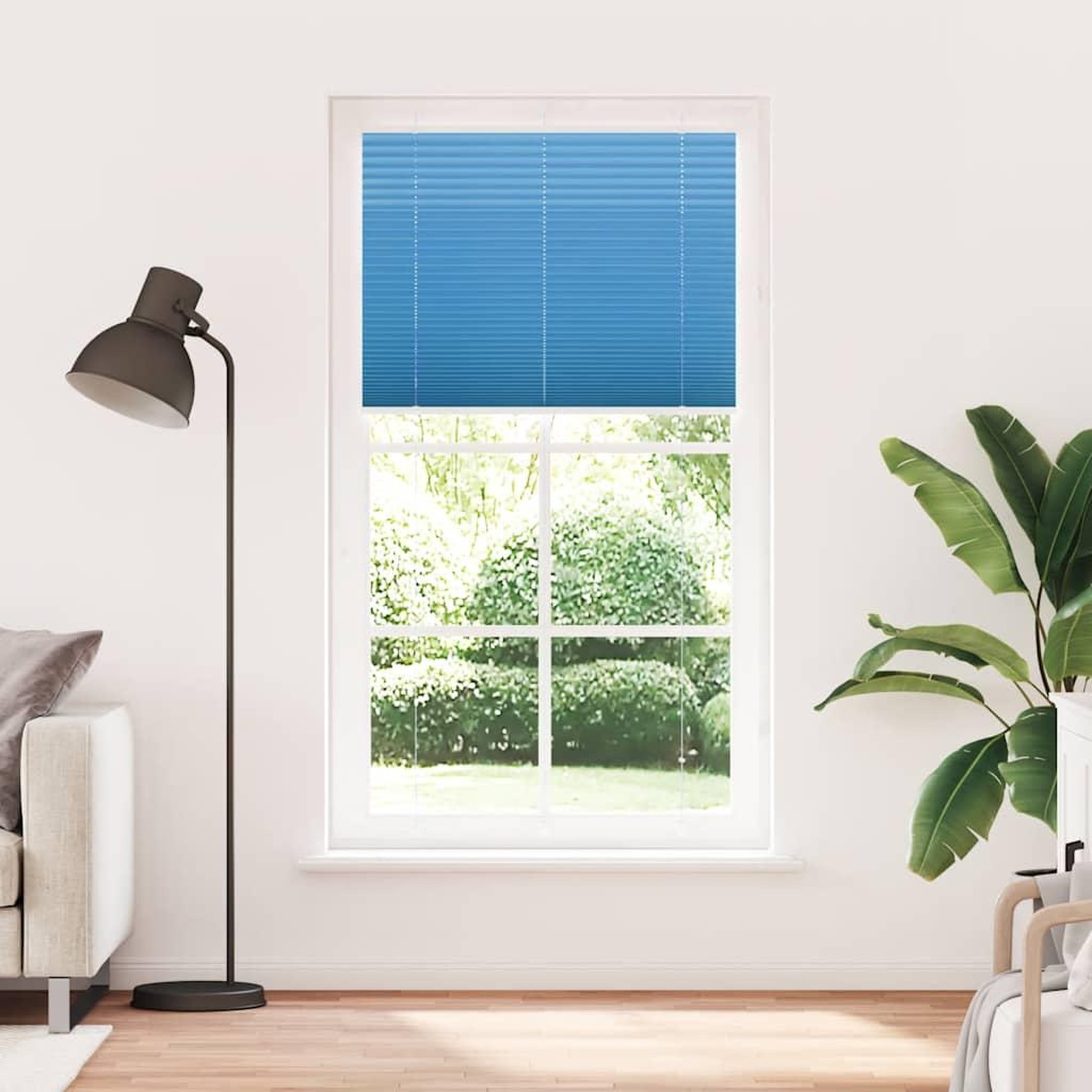 Voir la diapositive 2 : VIDAXL Store plisse bleu 105x200 cm largeur du tissu 104,4cm polyester
