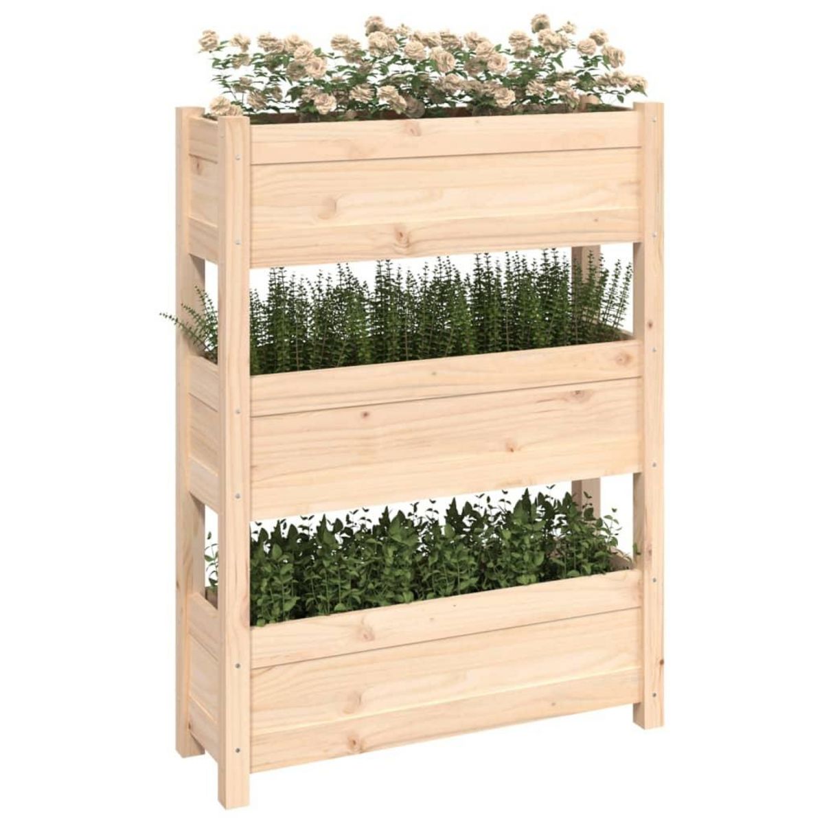 VIDAXL Jardiniere 77x25x104,5 cm Bois massif de pin