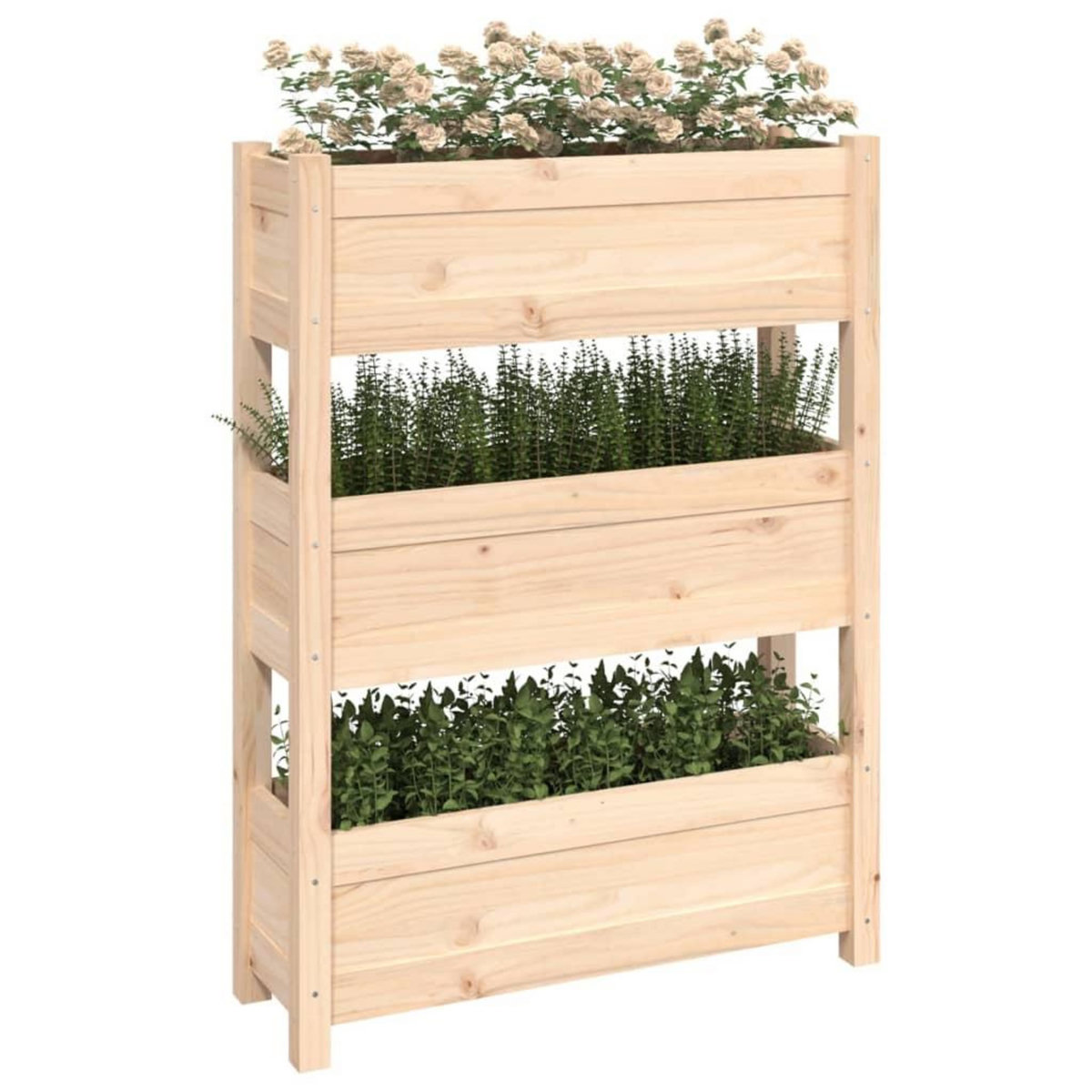 VIDAXL Jardiniere 77x25x104,5 cm Bois massif de pin