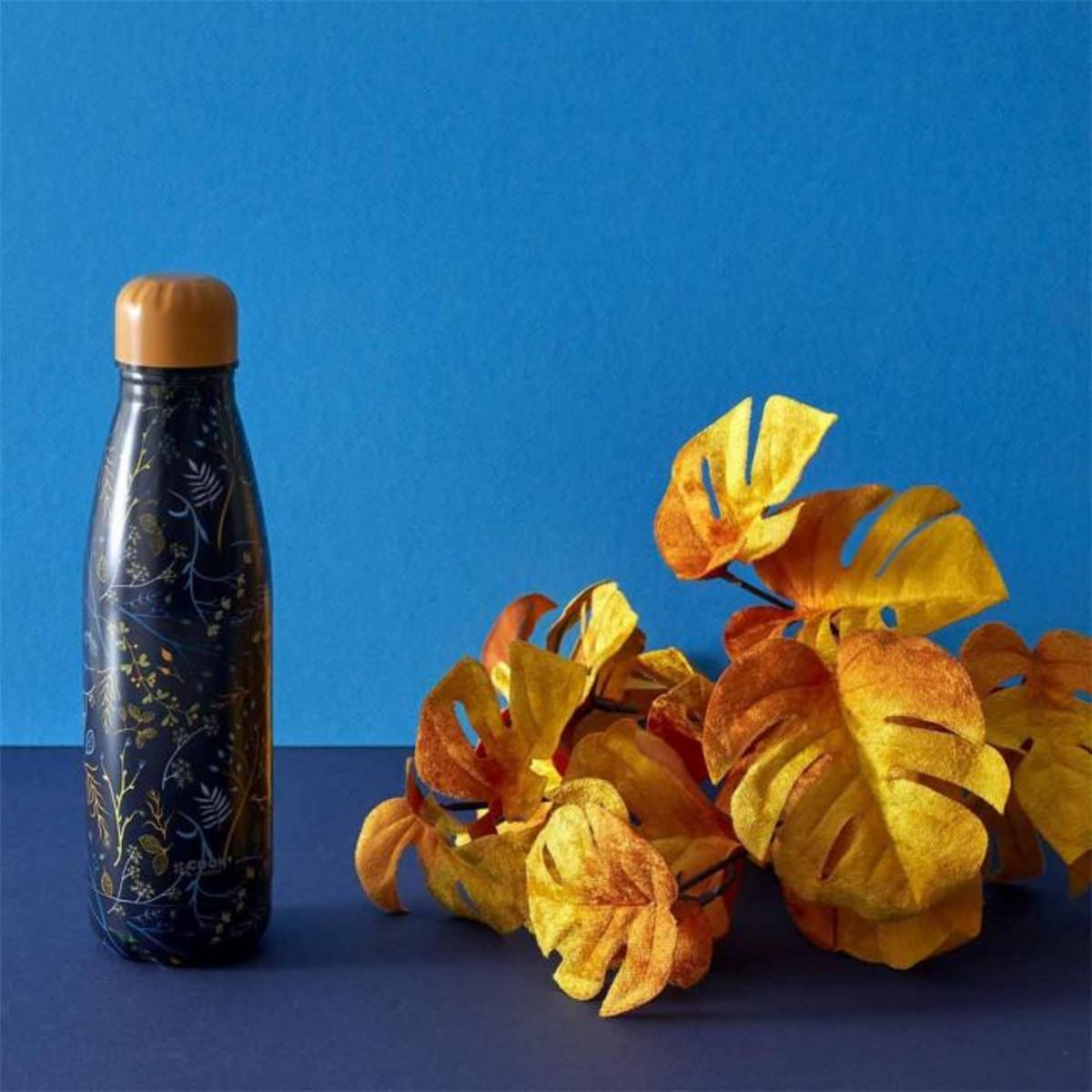 Paris Prix Bouteille Isotherme  Fleurie  50cl Bleu & Jaune