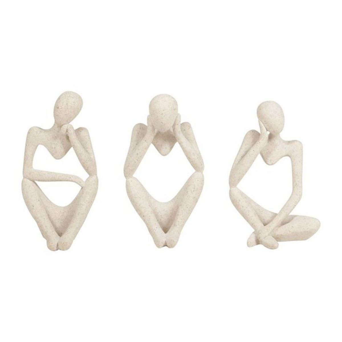 OSTARIA Lot de 3 statuettes dolomite contemporaines