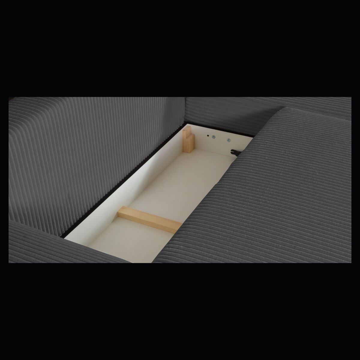 Canapé d'angle convertible réversible 5 places en velour côtelé BILLY