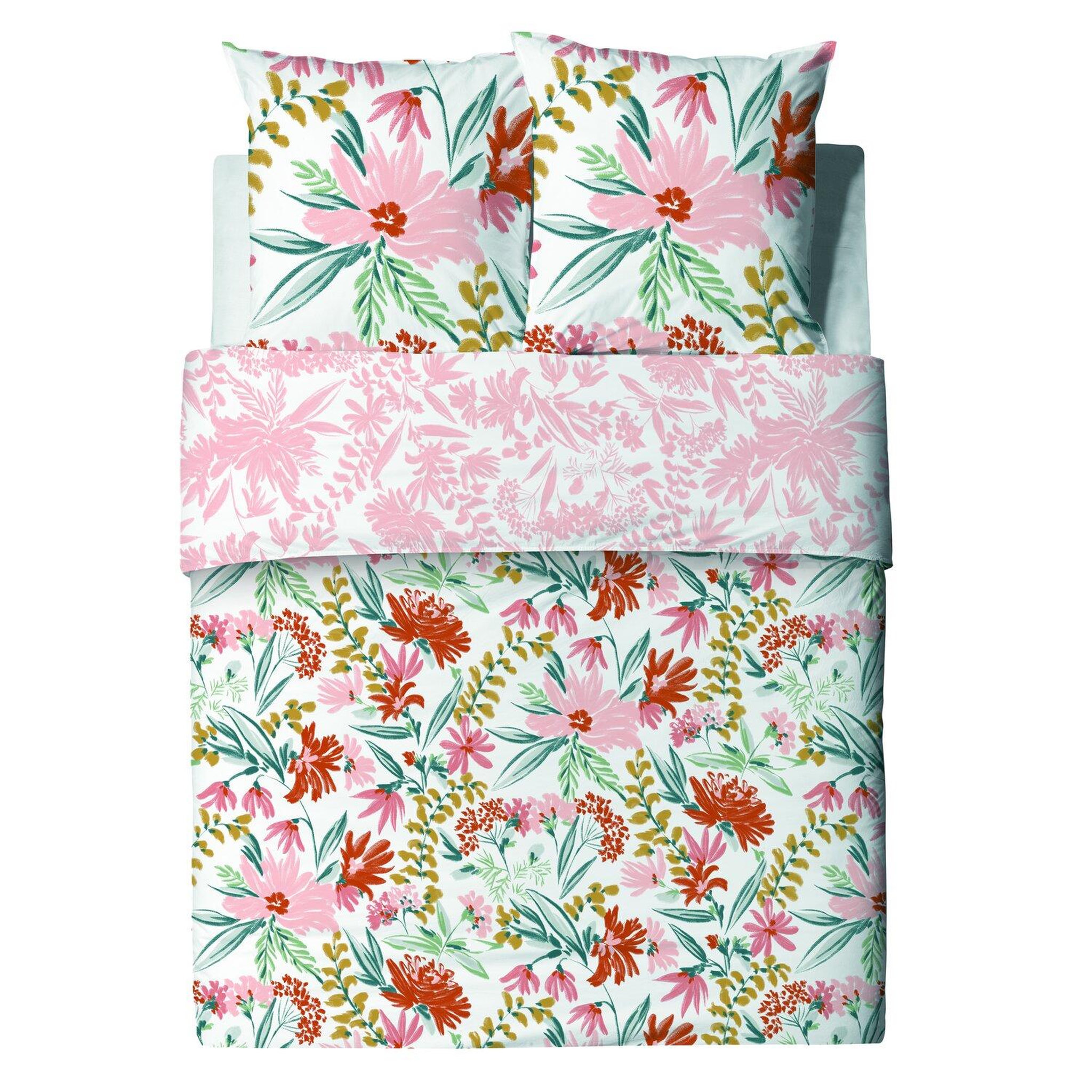 Voir la diapositive 3 : Les Ateliers du Linge Parure housse de couette 100% coton 57fils marna