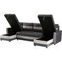 Voir la diapositive 3 : Habitat et Jardin Canapé panoramique convertible avec coffres de rangement  Antoine  - 5 places - Gris foncé/ Gris clair
