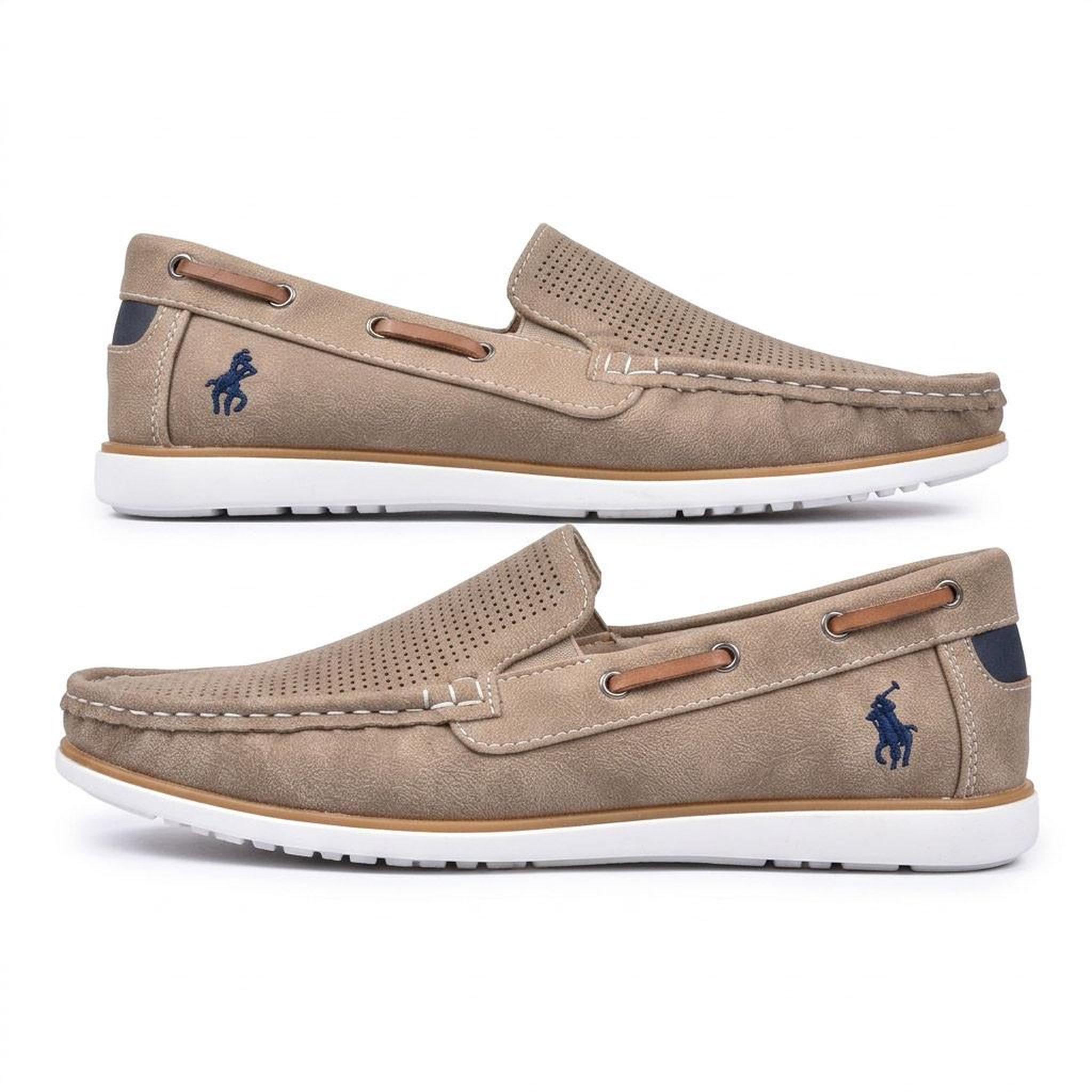 Voir la diapositive 3 : OZABI OZABI Mocassins homme respirants perforés confort été 39-45