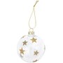 RICO DESIGN Boule de Noël en verre étoiles dorées Ø 8 cm