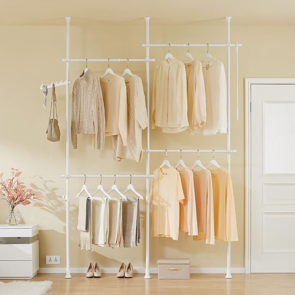 SOBUY SoBuy - Portemanteau Télescopique sur Pied - Industriel - KLS03-II