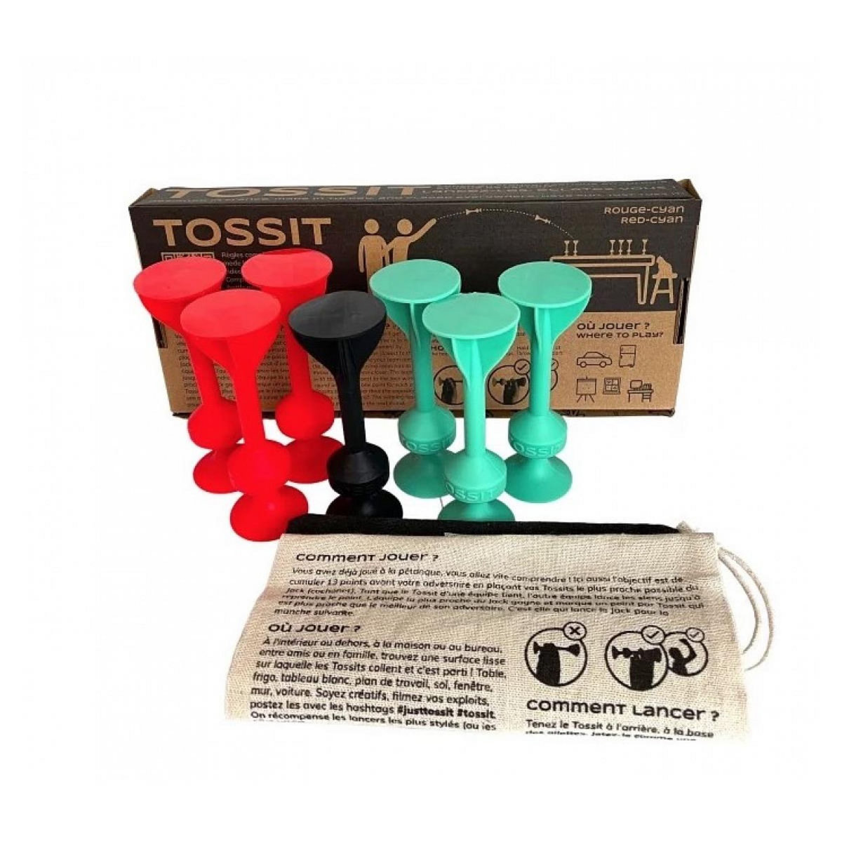 Gigamic Tossit Rouge et cyan jeu d 'adresse