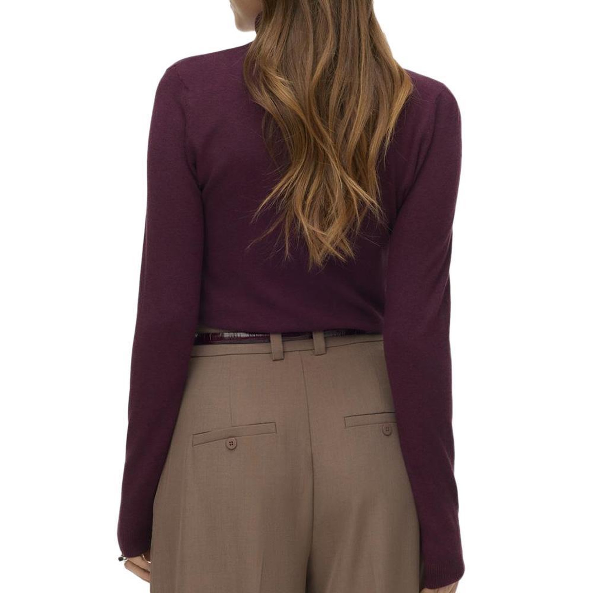 Voir la diapositive 3 : Vero Moda Pull Mauve Femme Vero Moda Happiness 95