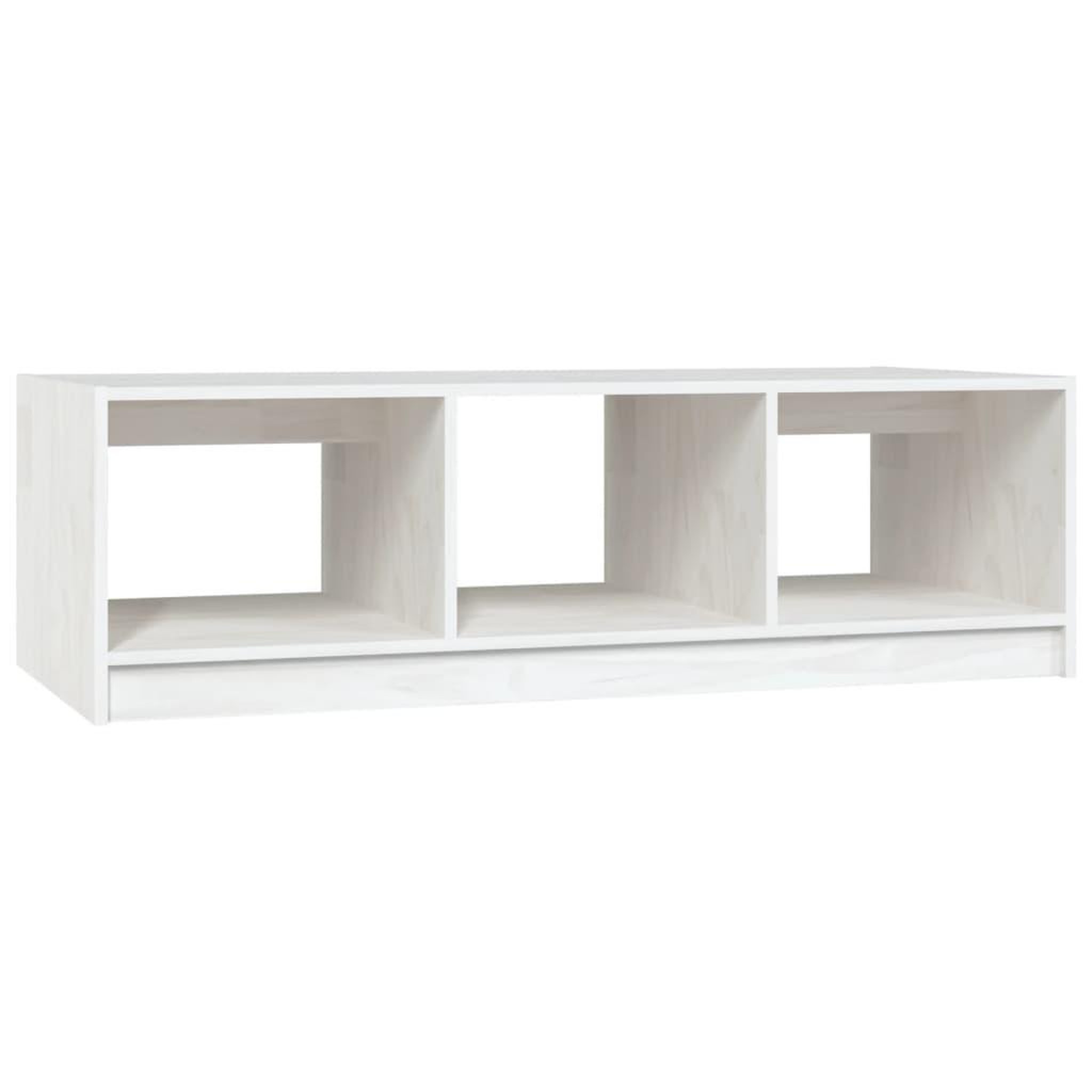 Voir la diapositive 2 : VIDAXL Table basse blanc 110x50x34 cm bois de pin massif