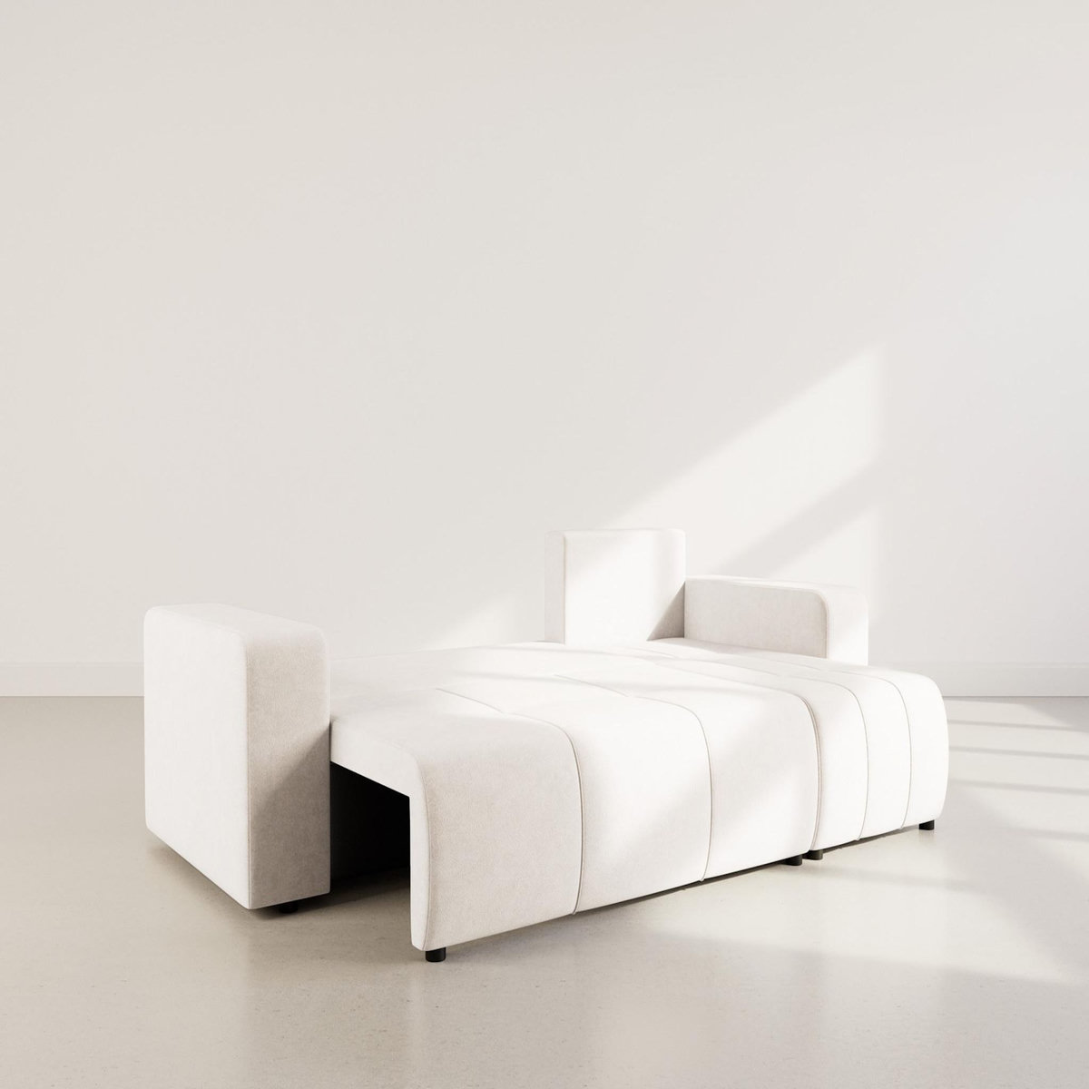 BEST MOBILIER Nicole - canapé d'angle réversible 4 places convertible avec coffre en tissu